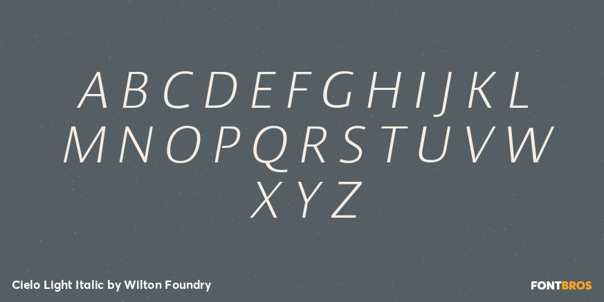Cielo Light Italic Font Poster #2