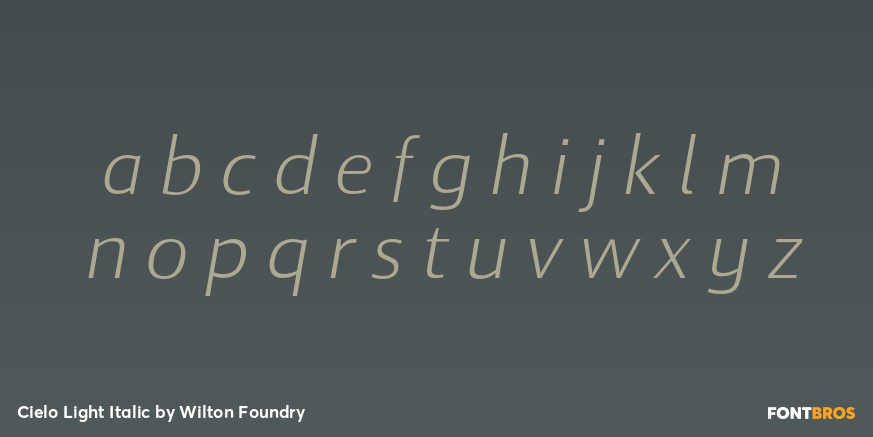 Cielo Light Italic Font Poster #3
