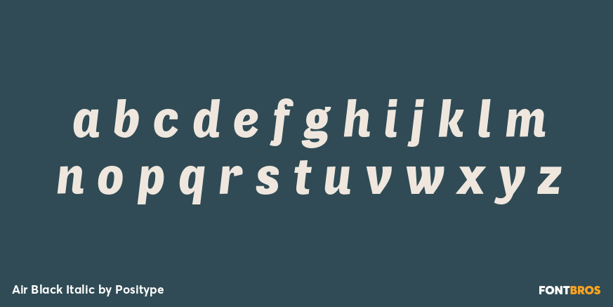 Air Black Italic Font Poster #3