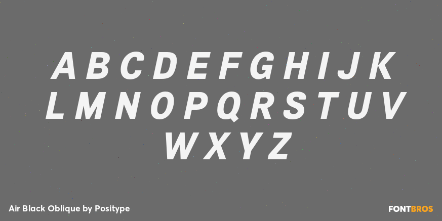 Air Black Oblique Font Poster #2