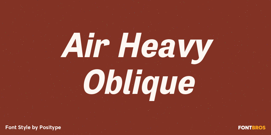 Air Heavy Oblique Font Poster #1