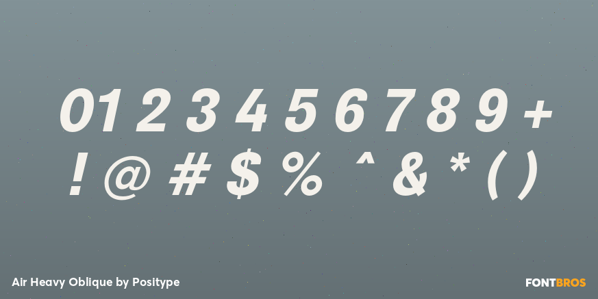 Air Heavy Oblique Font Poster #4
