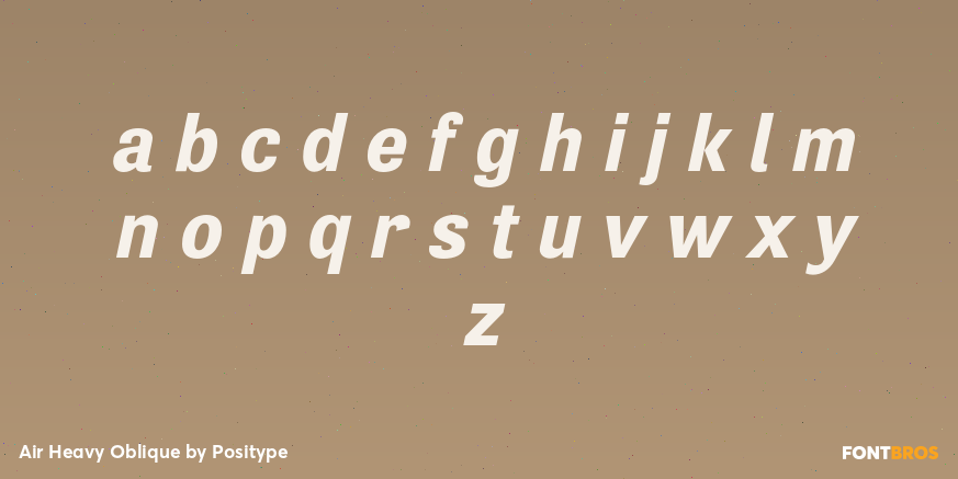 Air Heavy Oblique Font Poster #3