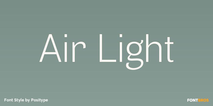 Air Light Font Poster #1