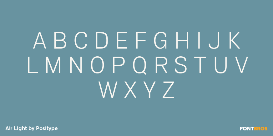 Air Light Font Poster #2