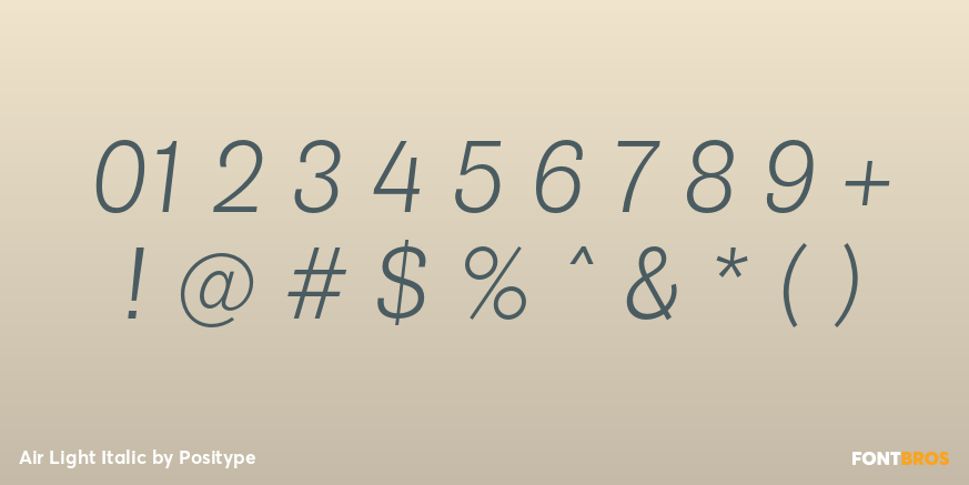 Air Light Italic Font Poster #4