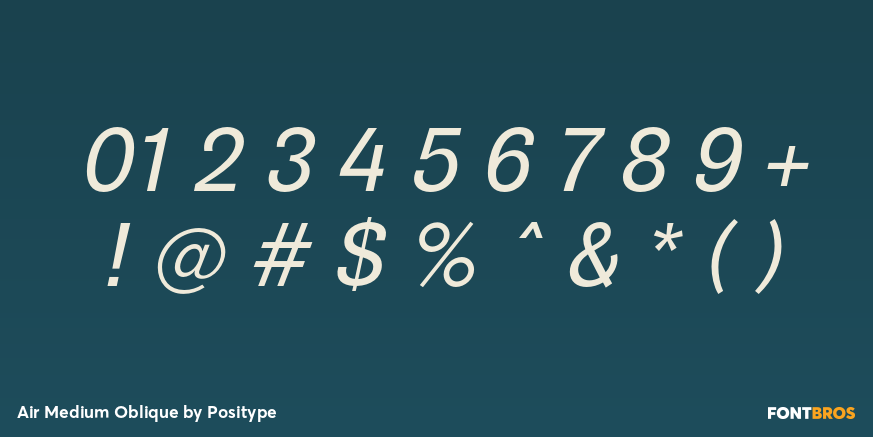 Air Medium Oblique Font Poster #4
