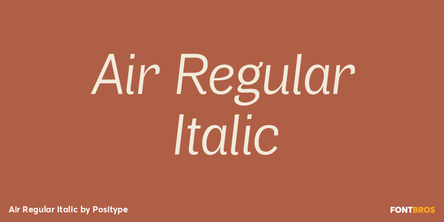 Air Regular Italic Font Poster #1