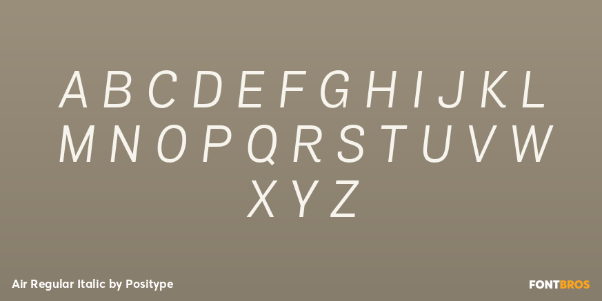 Air Regular Italic Font Poster #2