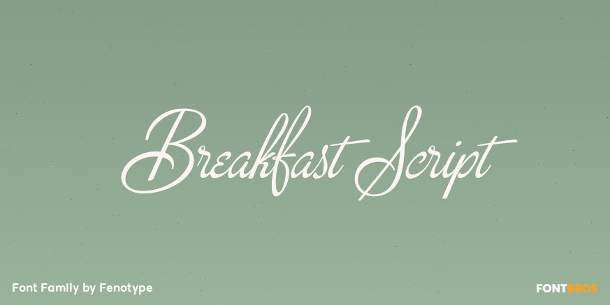 Breakfast Script Font Poster #1