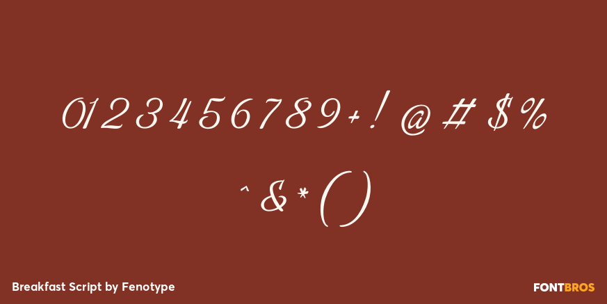Breakfast Script Font Poster #1