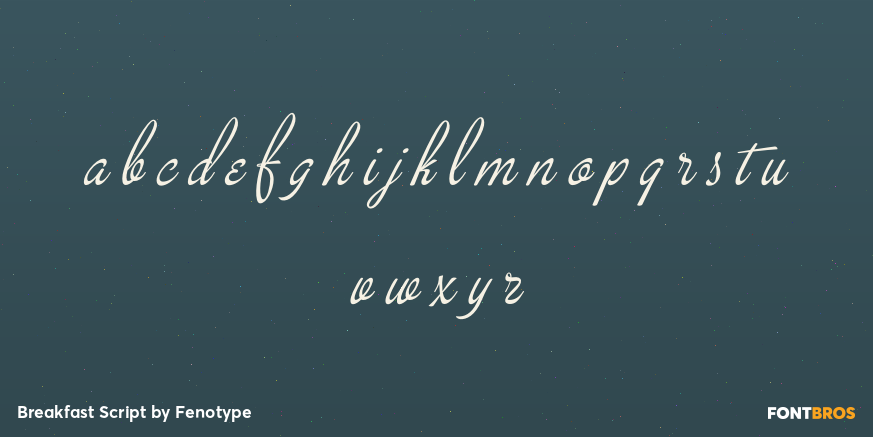 Breakfast Script Font Poster #1