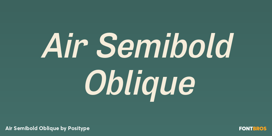 Air Semibold Oblique Font Poster #1