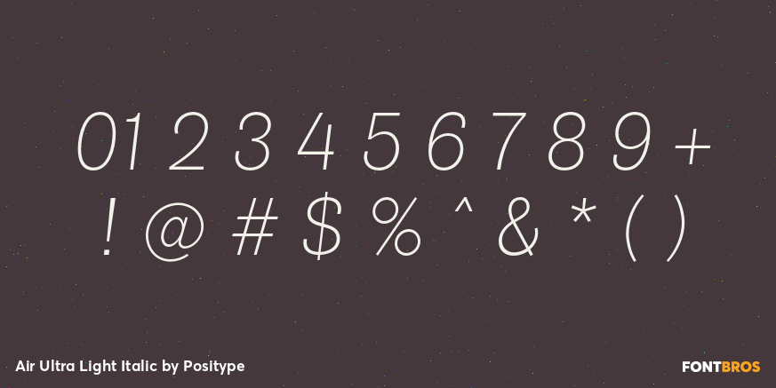 Air Ultra Light Italic Font Poster #4