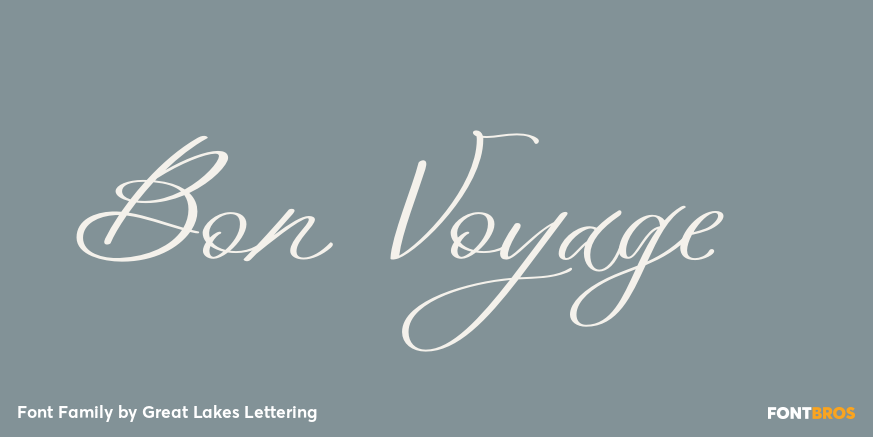 Bon Voyage Font Poster