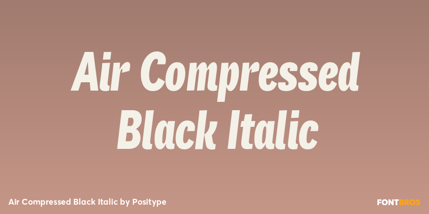 Air Compressed Black Italic Font Poster #1