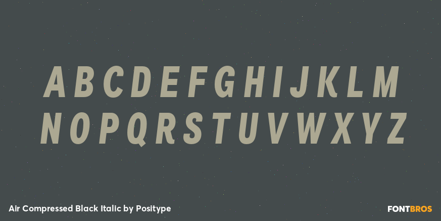 Air Compressed Black Italic Font Poster #2