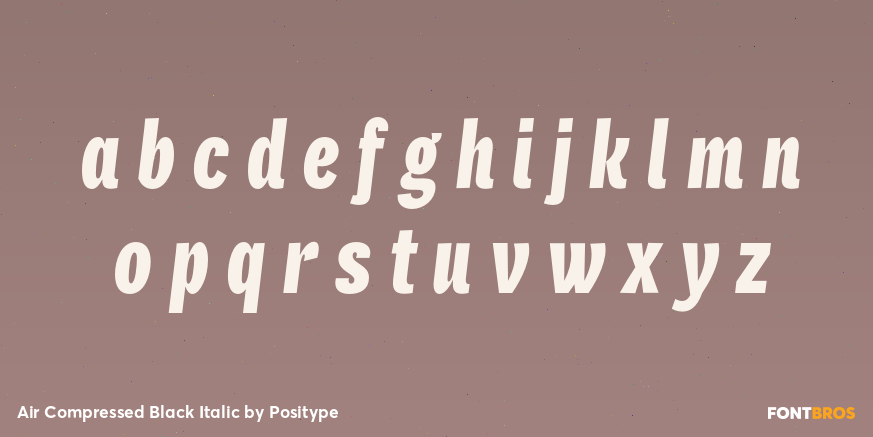 Air Compressed Black Italic Font Poster #3