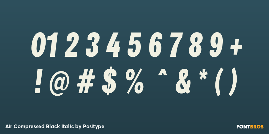 Air Compressed Black Italic Font Poster #4