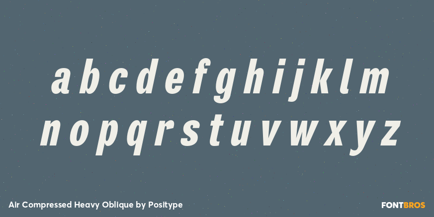 Air Compressed Heavy Oblique Font Poster #3