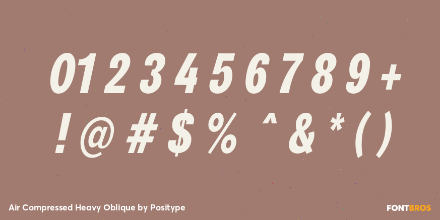 Air Compressed Heavy Oblique Font Poster #4