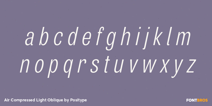 Air Compressed Light Oblique Font Poster #3