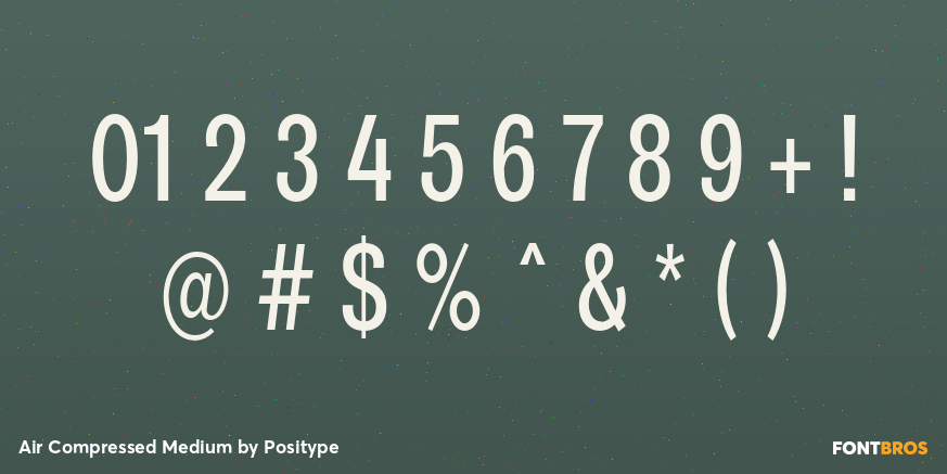 Air Compressed Medium Font Poster #4
