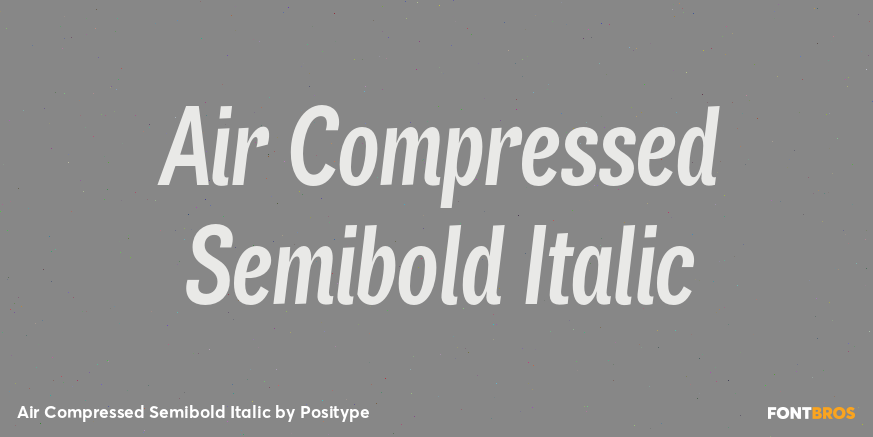Air Compressed Semibold Italic Font Poster #1