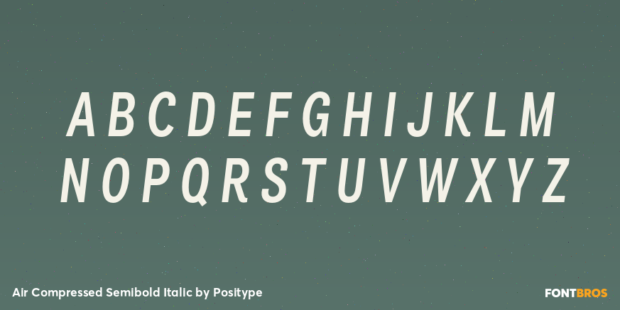 Air Compressed Semibold Italic Font Poster #2