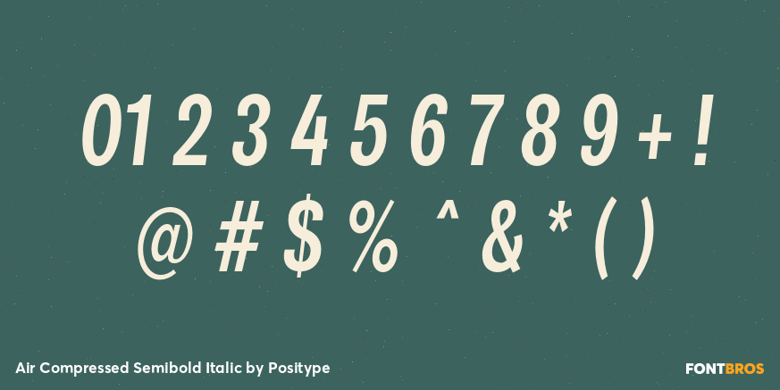 Air Compressed Semibold Italic Font Poster #4