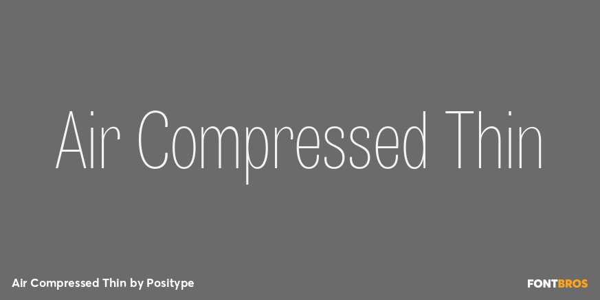 Air Compressed Thin Font Poster #1