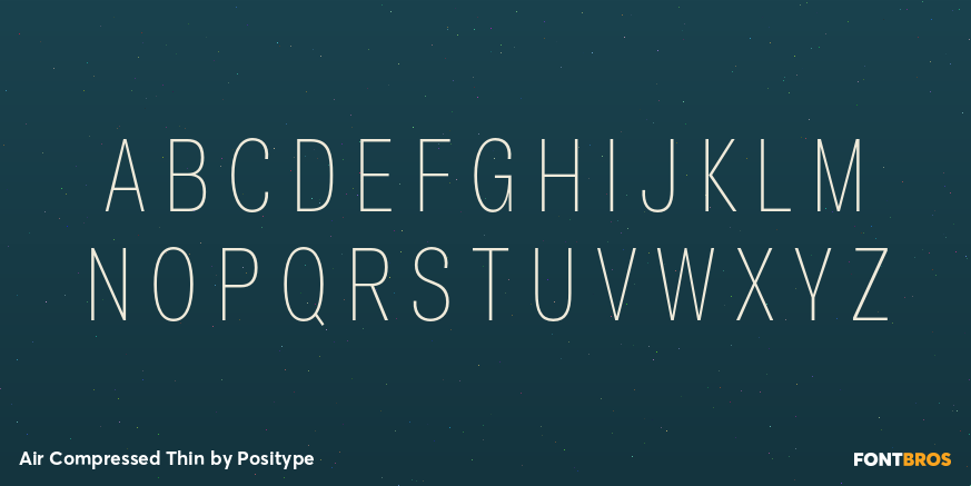 Air Compressed Thin Font Poster #2