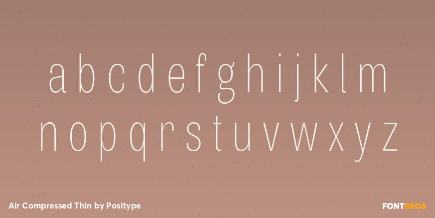 Air Compressed Thin Font Poster #3
