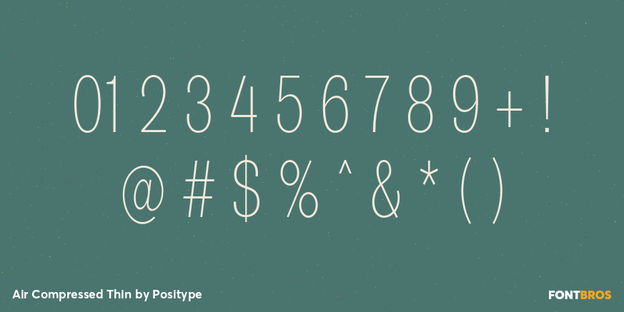 Air Compressed Thin Font Poster #4
