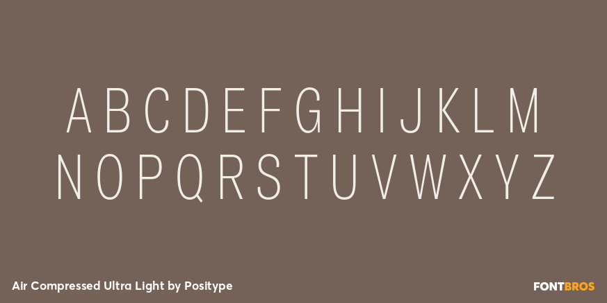 Air Compressed Ultra Light Font Poster #2