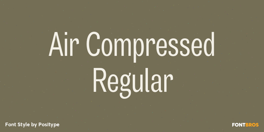 Air Compressed Regular Font Poster #1