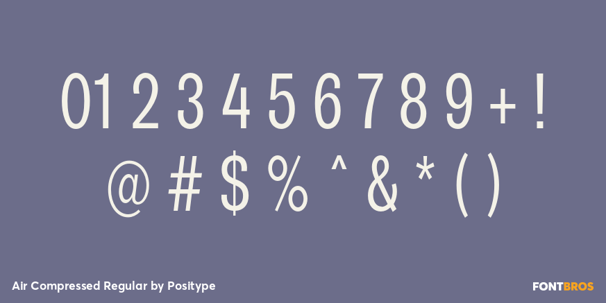 Air Compressed Regular Font Poster #1