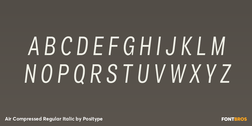 Air Compressed Regular Italic Font Poster #2