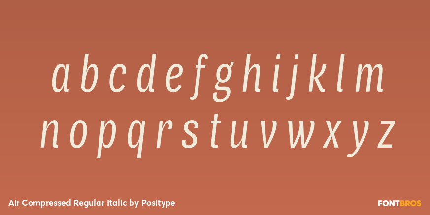 Air Compressed Regular Italic Font Poster #3