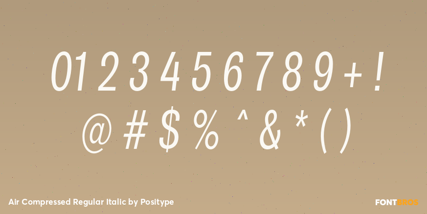 Air Compressed Regular Italic Font Poster #4