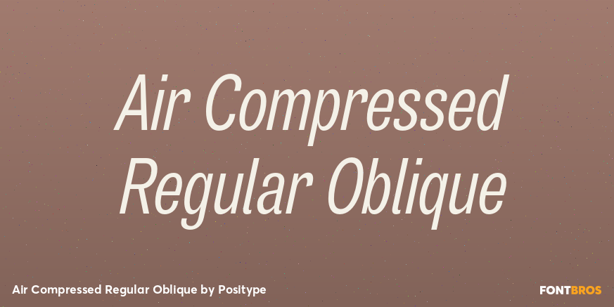 Air Compressed Regular Oblique Font Poster #1