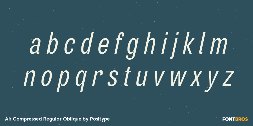 Air Compressed Regular Oblique Font Poster #3