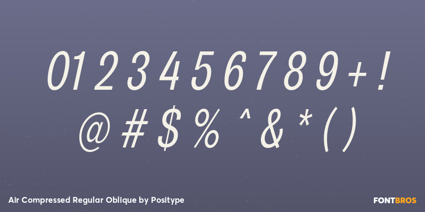 Air Compressed Regular Oblique Font Poster #4
