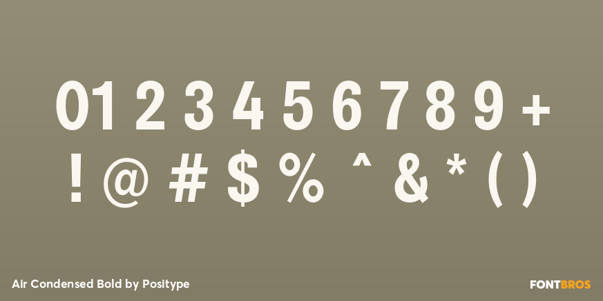 Air Condensed Bold Font Poster #4