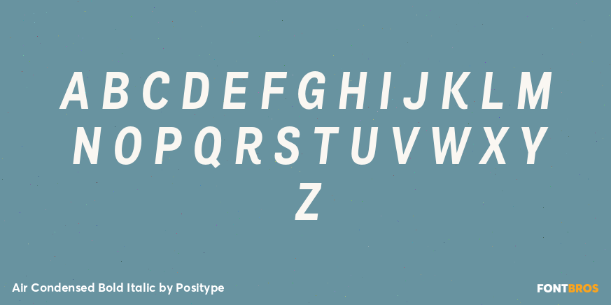 Air Condensed Bold Italic Font Poster #2