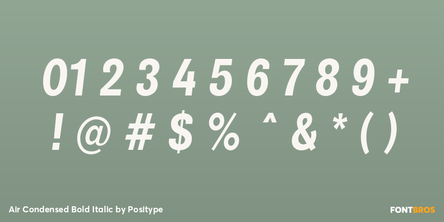 Air Condensed Bold Italic Font Poster #4