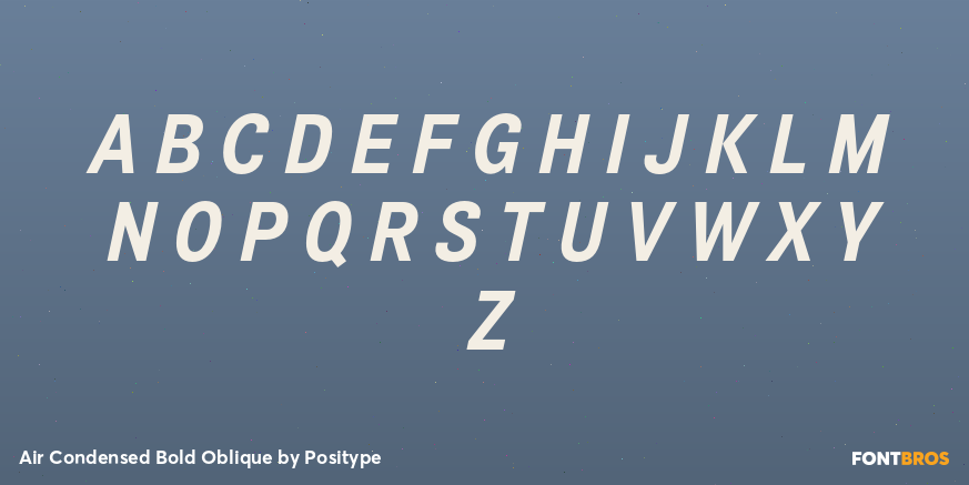Air Condensed Bold Oblique Font Poster #2