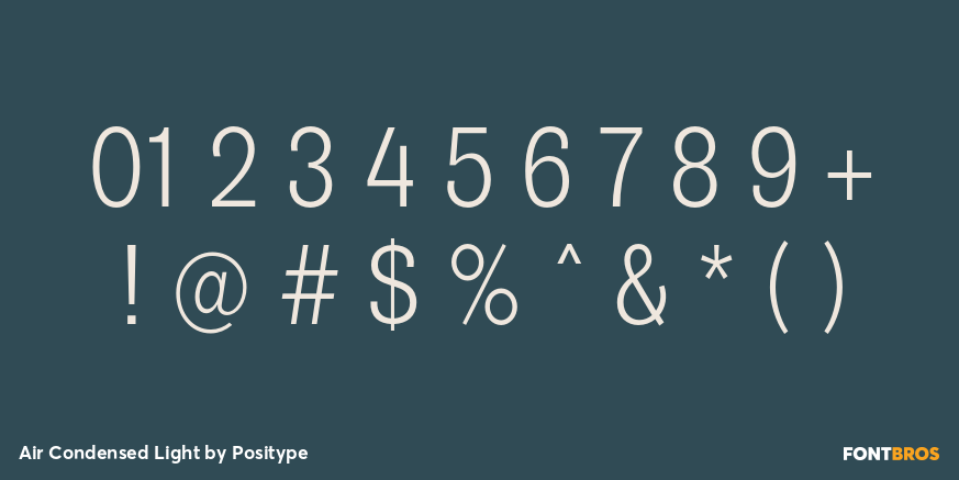 Air Condensed Light Font Poster #1