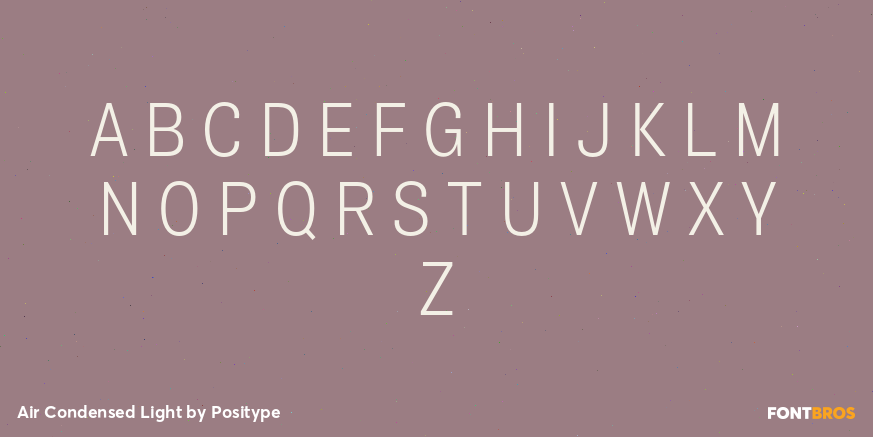 Air Condensed Light Font Poster #1