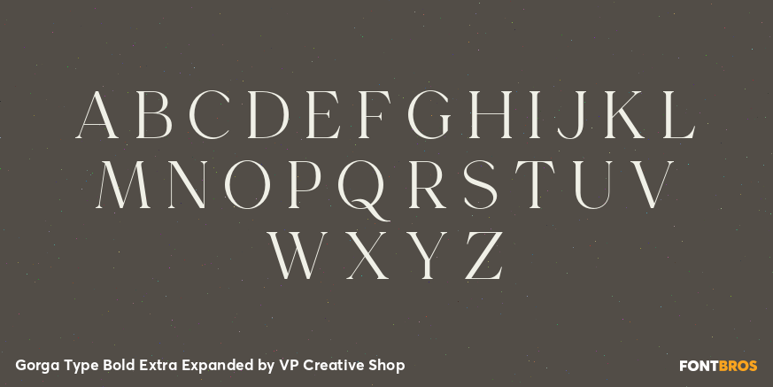 Gorga Type Bold Extra Expanded Font Poster #2